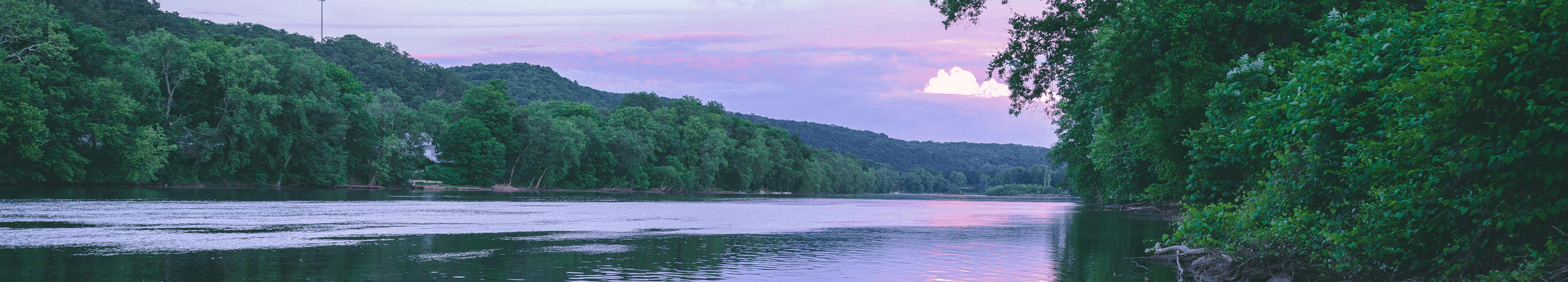 River at sunset